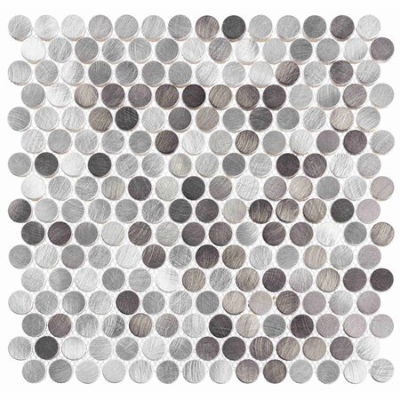 ANDOVA TILES ANDOVA TILES Orb 0.75" x 0.75" Metal Penny Round Mosaic Tile ANDORB250